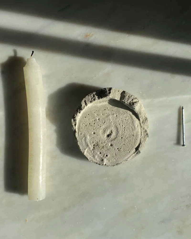 “Lotus” Candle Holder | Cement
