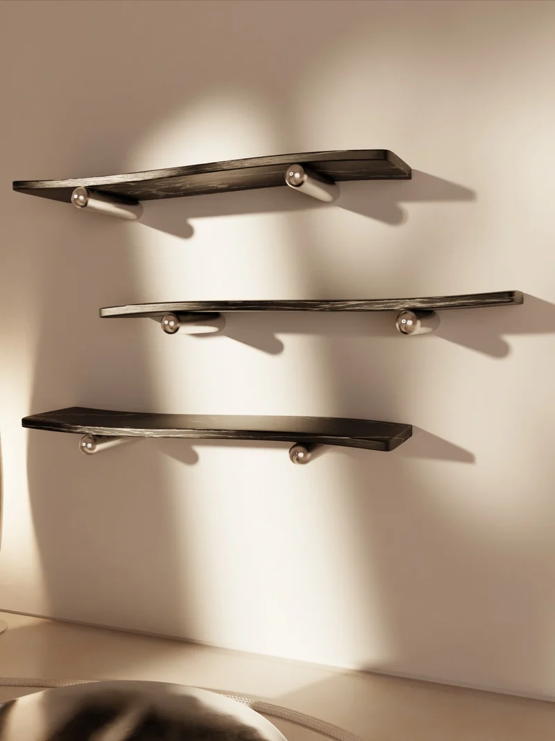 “Velo” Shelves | Marble Stainless Steel