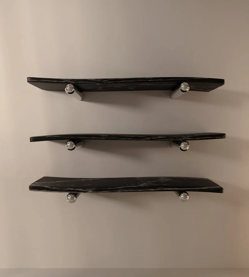 “Velo” Shelves | Marble Stainless Steel