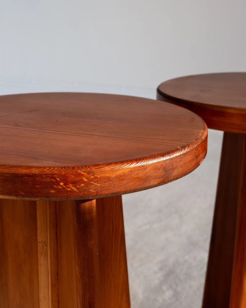 Pair of Vintage Swedish Pine Stools