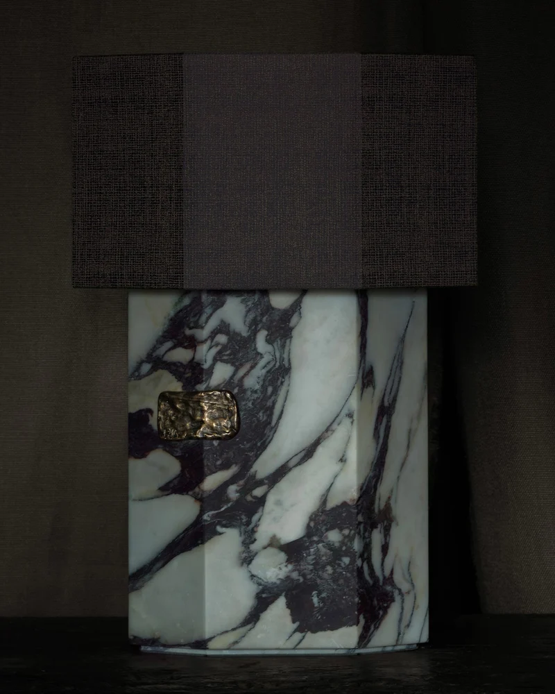 Ottavia Calacatta Viola Marble Table Lamp