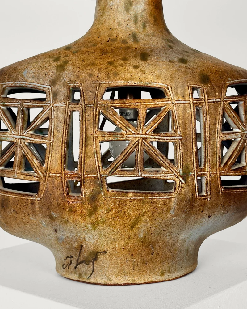 Vintage Ceramic Table Lamp by Agnes Escala