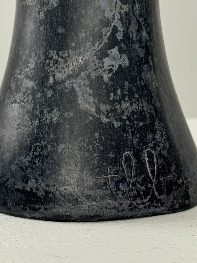 Vintage Black Marble Anthropomorphic Table Lamp