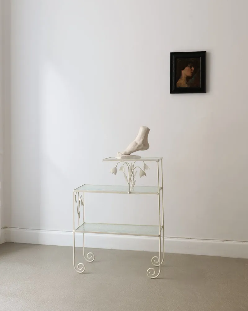 Tiered Metal Side Table Sweden 1940s