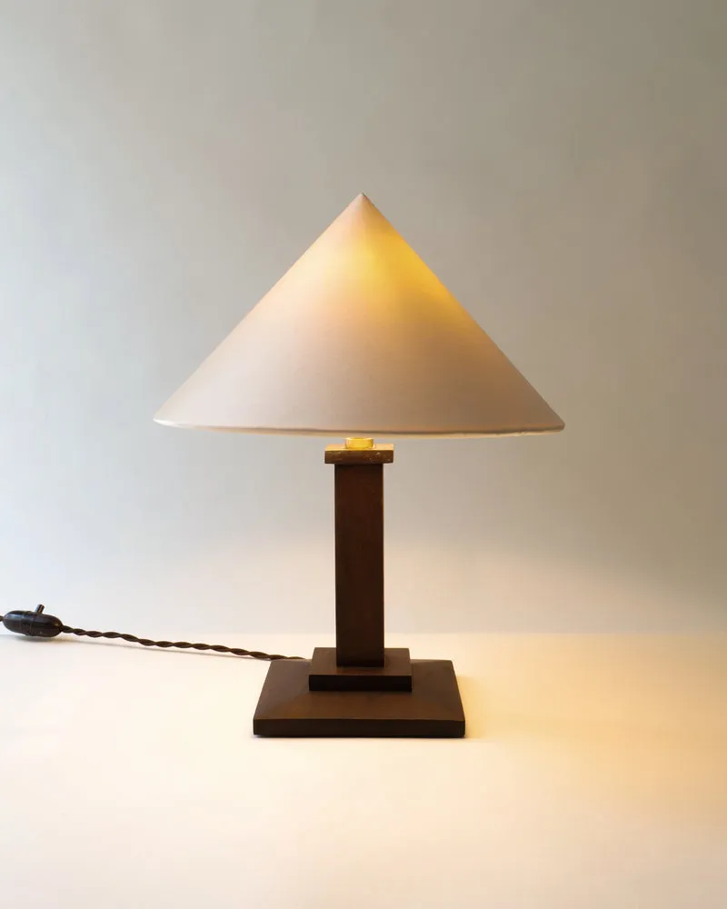 Vintage Wood Table Lamp 1940s