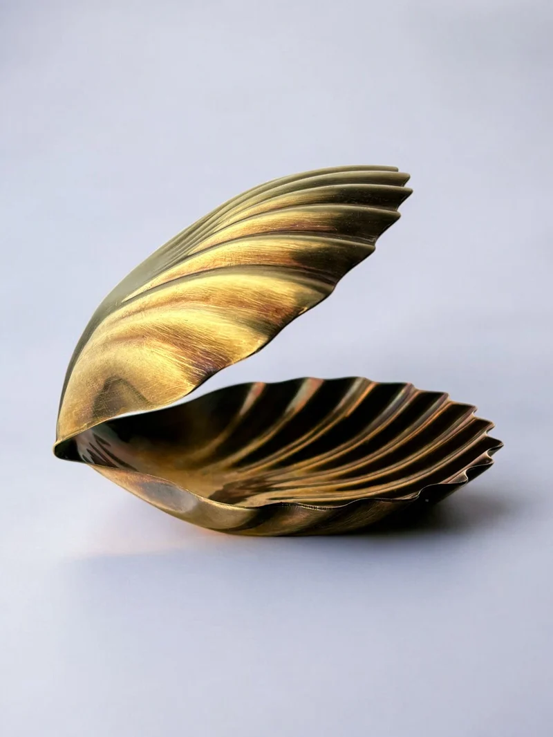 Shell Vide-Poches in brass, Italy, 1970's