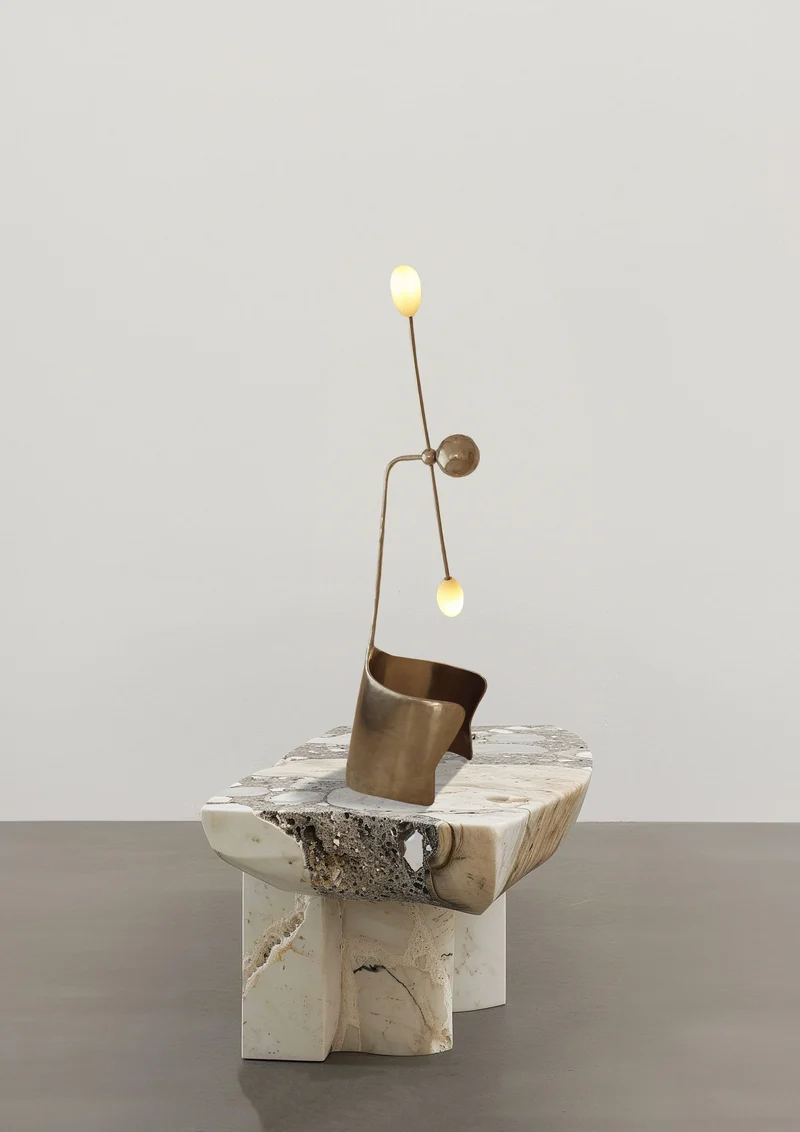 THE MOULIN TABLE LAMP IN POLISHED STAINLESS STEEL