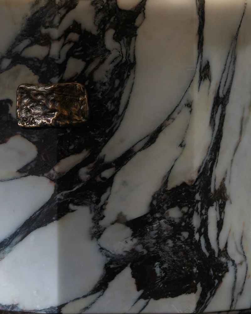 Ottavia Calacatta Viola Taple Marble Table Lamp