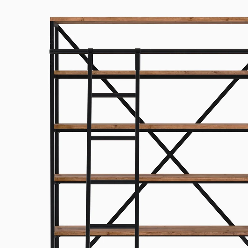 Ensemble de 2 bibliothèques Kasi en bois et métal