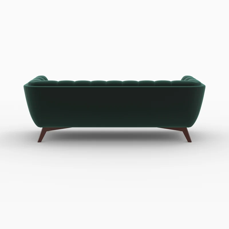 Ensemble canapé et fauteuil Mona en velours vert 4 places