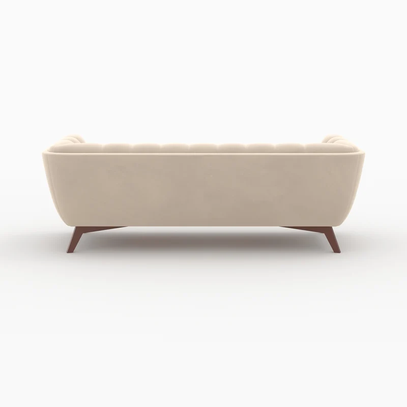 Ensemble canapé et fauteuil Mona en velours beige 4 places