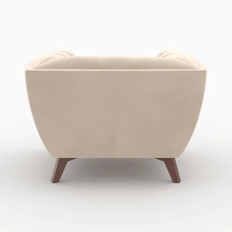 Ensemble canapé et fauteuil Mona en velours beige 4 places