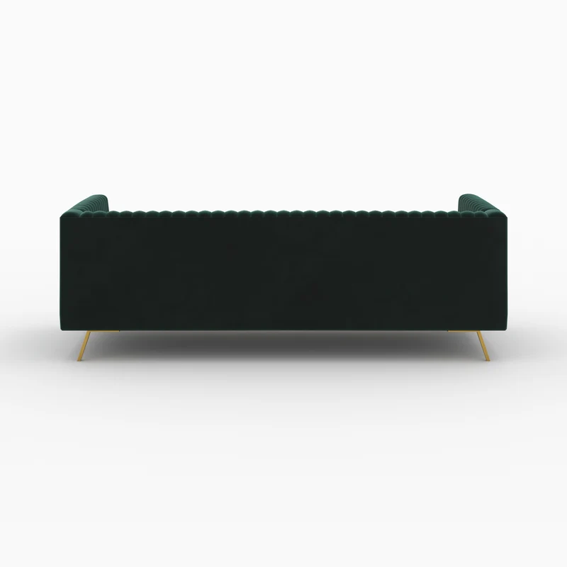 Ensemble canapé et fauteuil Gatsby en velours vert 4 places