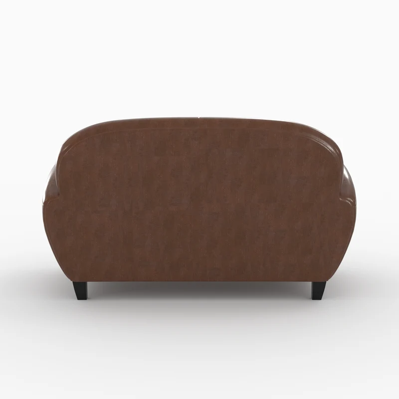 Ensemble canapé et fauteuil Club marron foncé 3 places