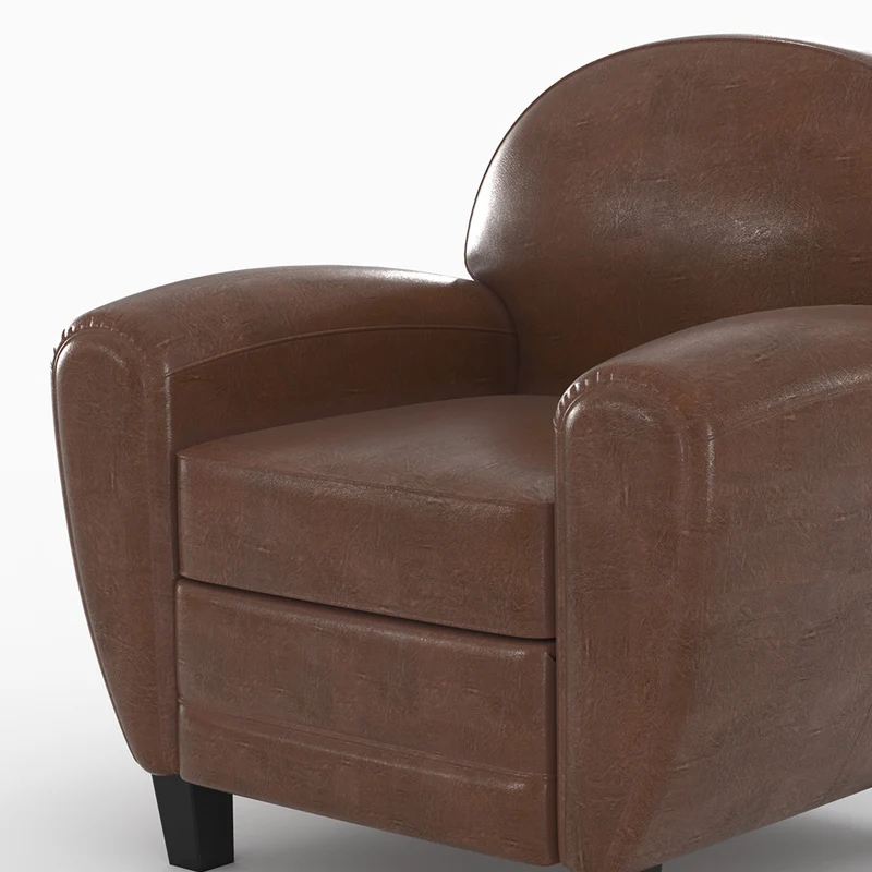 Ensemble canapé et fauteuil Club marron foncé 3 places