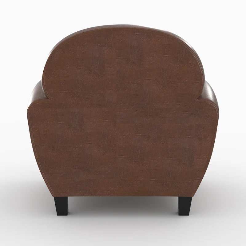 Ensemble canapé et fauteuil Club marron foncé 3 places