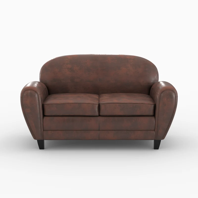 Ensemble canapé et fauteuil Club marron 3 places