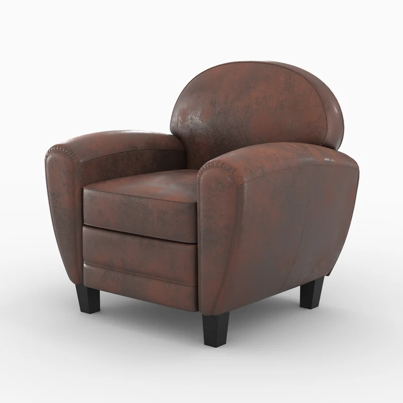 Ensemble canapé et fauteuil Club marron 3 places