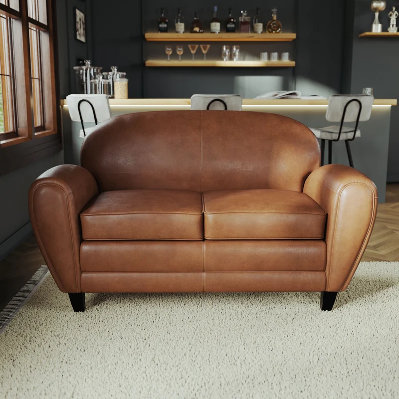Ensemble canapé et fauteuil Club camel 3 places