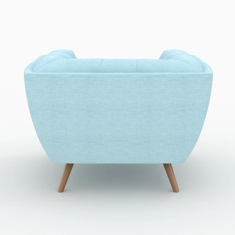 Ensemble canapé et fauteuil Carmen en tissu bleu clair 4 places