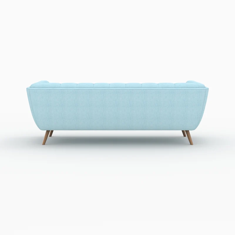 Ensemble canapé et fauteuil Carmen en tissu bleu clair 4 places
