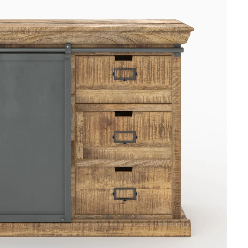 Ensemble 2 buffets Tabuk moyen et petit en bois de manguier