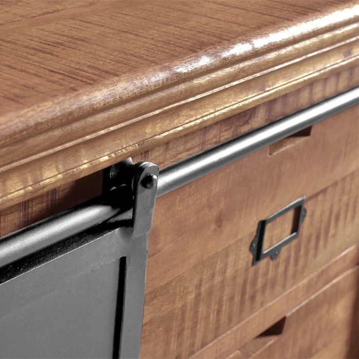 Ensemble 2 buffets grand et petit Tabuk en bois de manguier