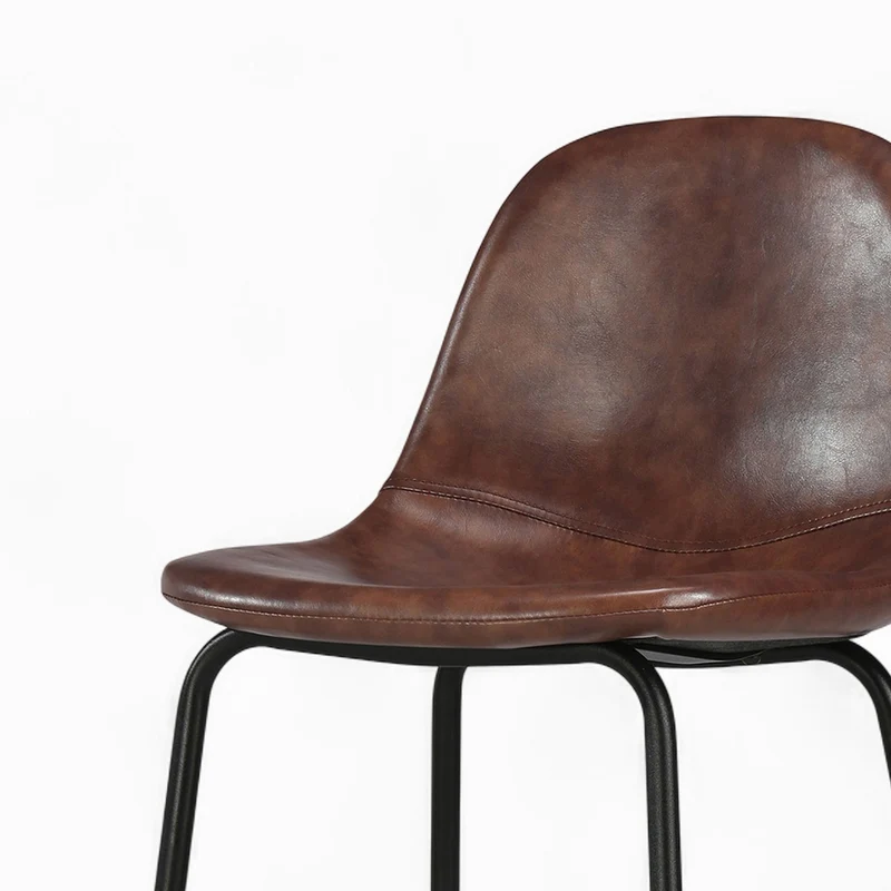 Pack 4 chaises pour îlot central Henrik camel et marron 65 cm