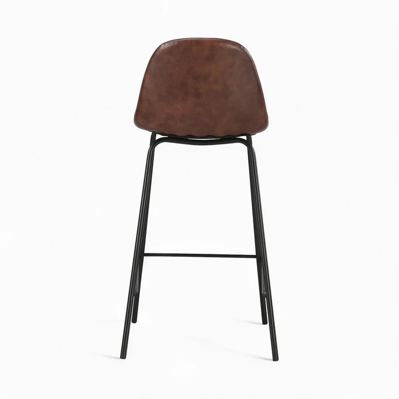 Pack 4 chaises pour îlot central Henrik camel et marron 65 cm