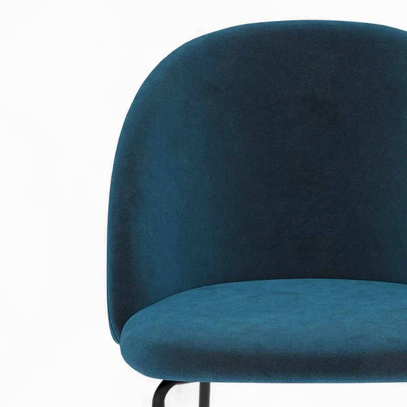 Pack 4 chaises Karl en velours jaune et bleu