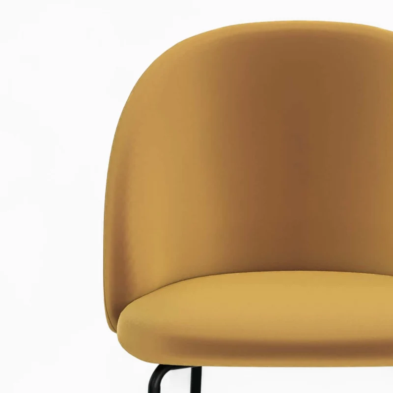 Pack 4 chaises Karl en velours jaune et bleu