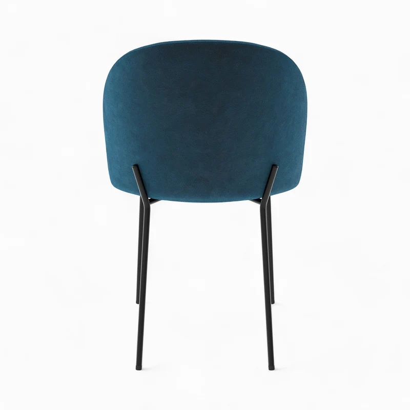 Pack 4 chaises Karl en velours jaune et bleu