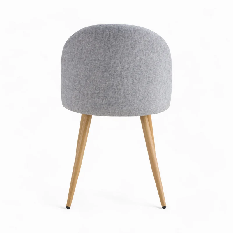 Pack 4 chaises Cozy en tissu gris foncé et gris clair