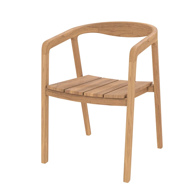 Table et chaises de jardin Kora 8 personnes en teck massif