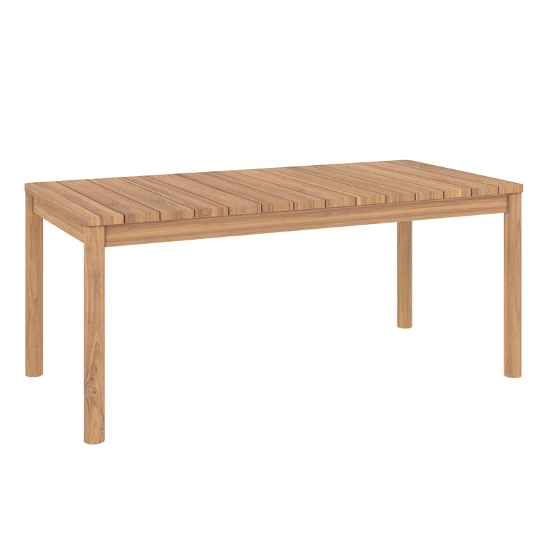 Table et chaises de jardin Kora 8 personnes en teck massif