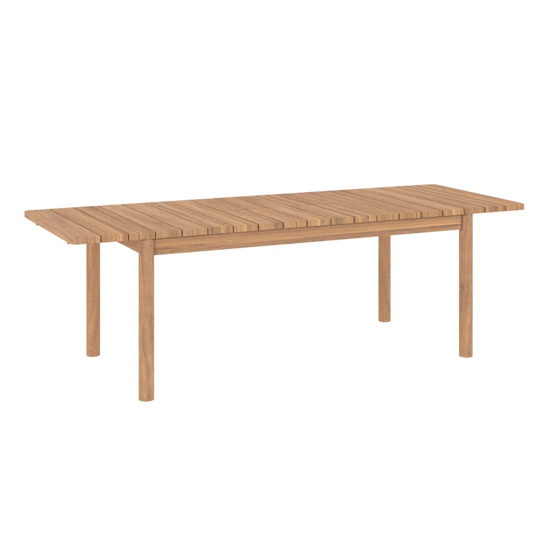Table et chaises de jardin Kora 8 personnes en teck massif
