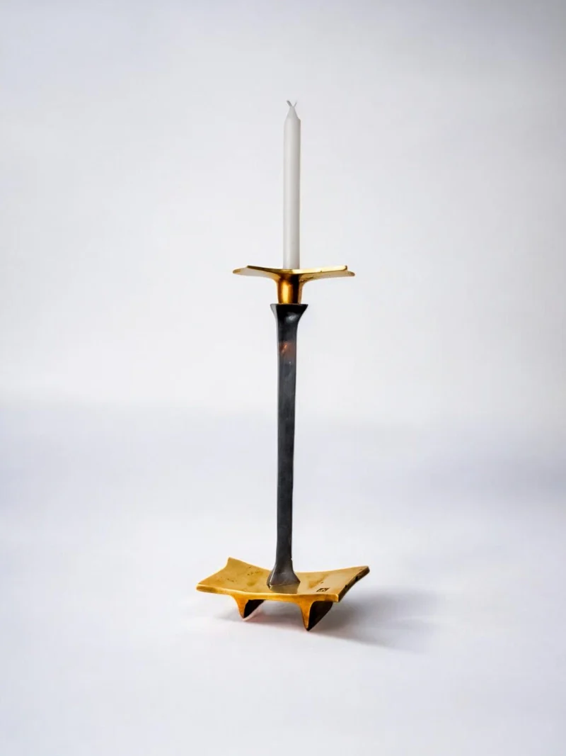 Brutalist Candleholder by David Marshall, 1970s