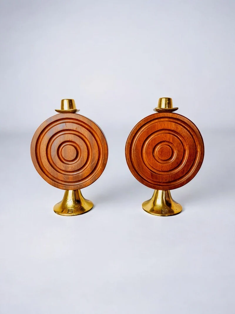 Pair of Brutalist Candleholders by Ardisur, Spain, 1970s
