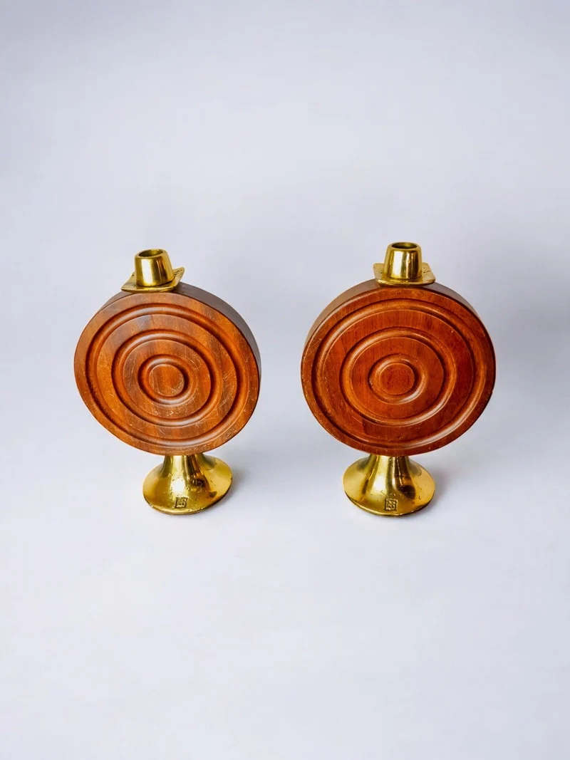 Pair of Brutalist Candleholders by Ardisur, Spain, 1970s