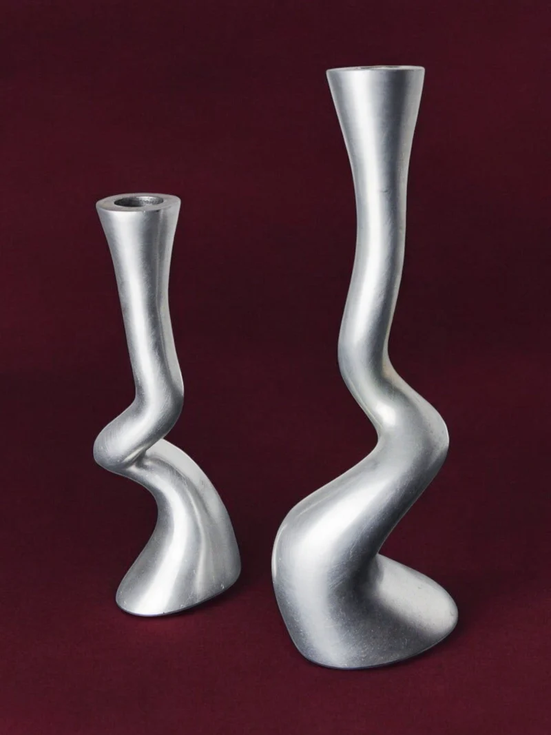 Pair of Brutalist candleholders 1970s