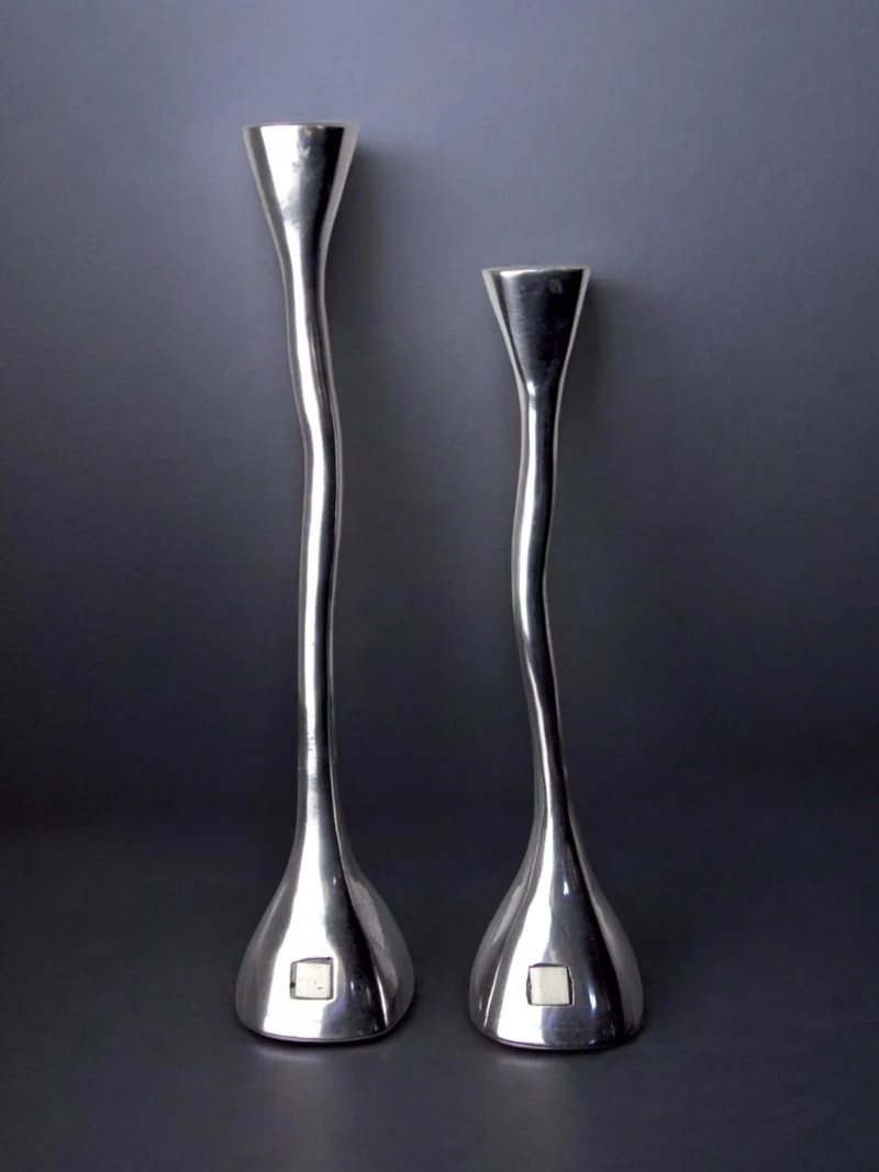 Pair of Candleholders, art3, Spain, 1970s