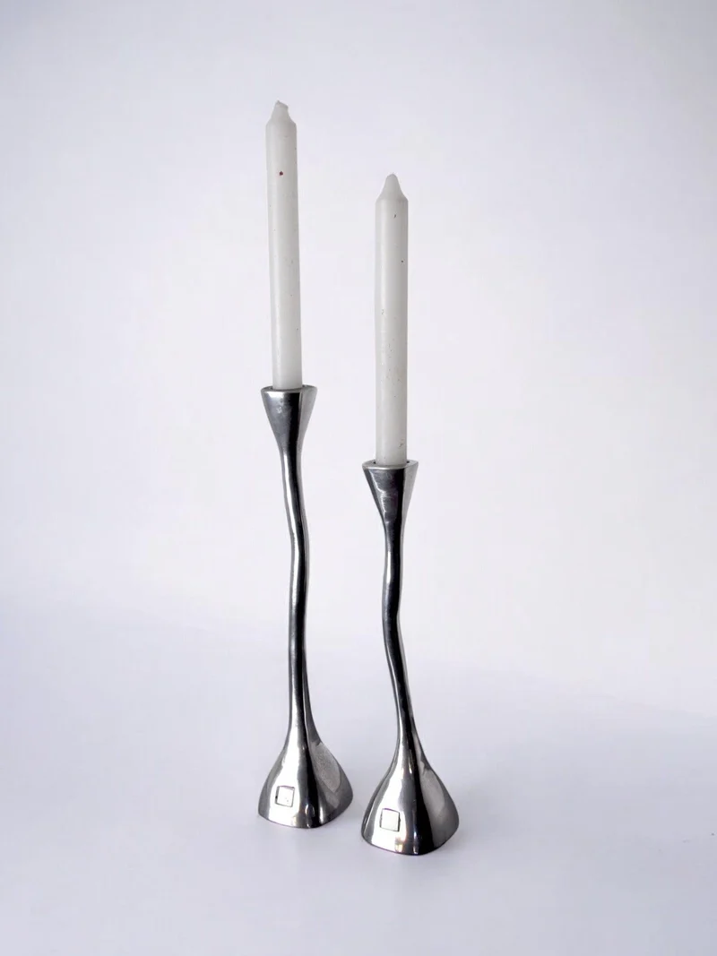 Pair of Candleholders, art3, Spain, 1970s