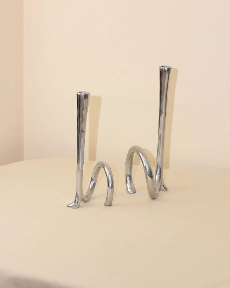 Cast Aluminum Candleholders
