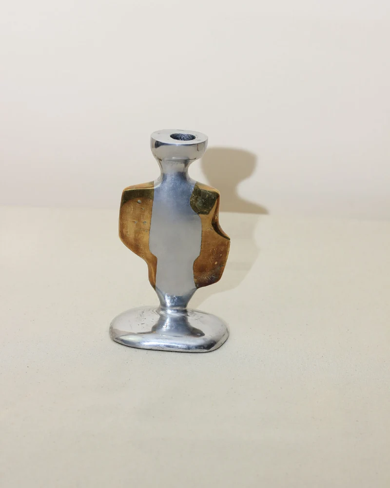 Pair of Brutalist Candleholders