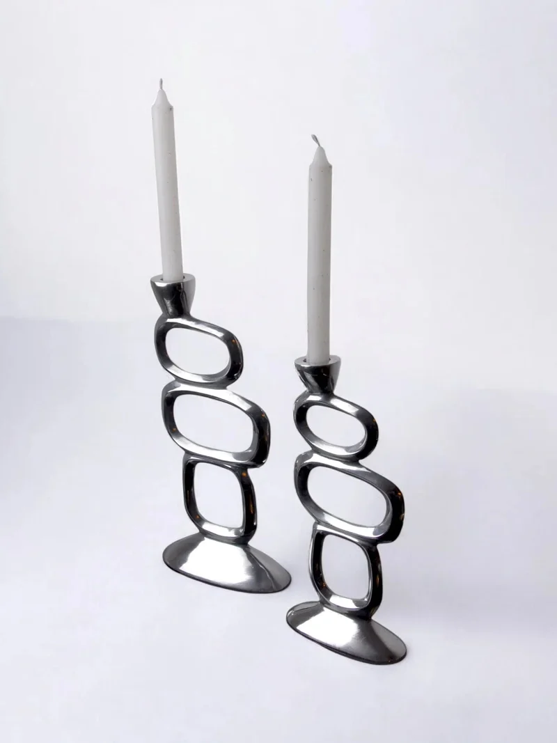 Pair of Candleholders by Matthew Hilton, 1980