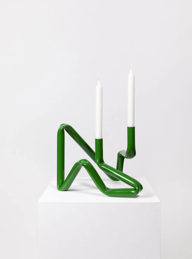 Bucatini Candle Holder (Grass Green)