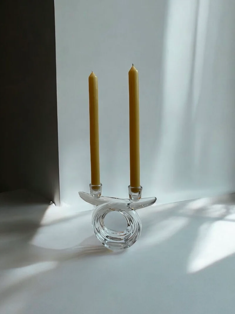Crystal Candle Holder 1960s