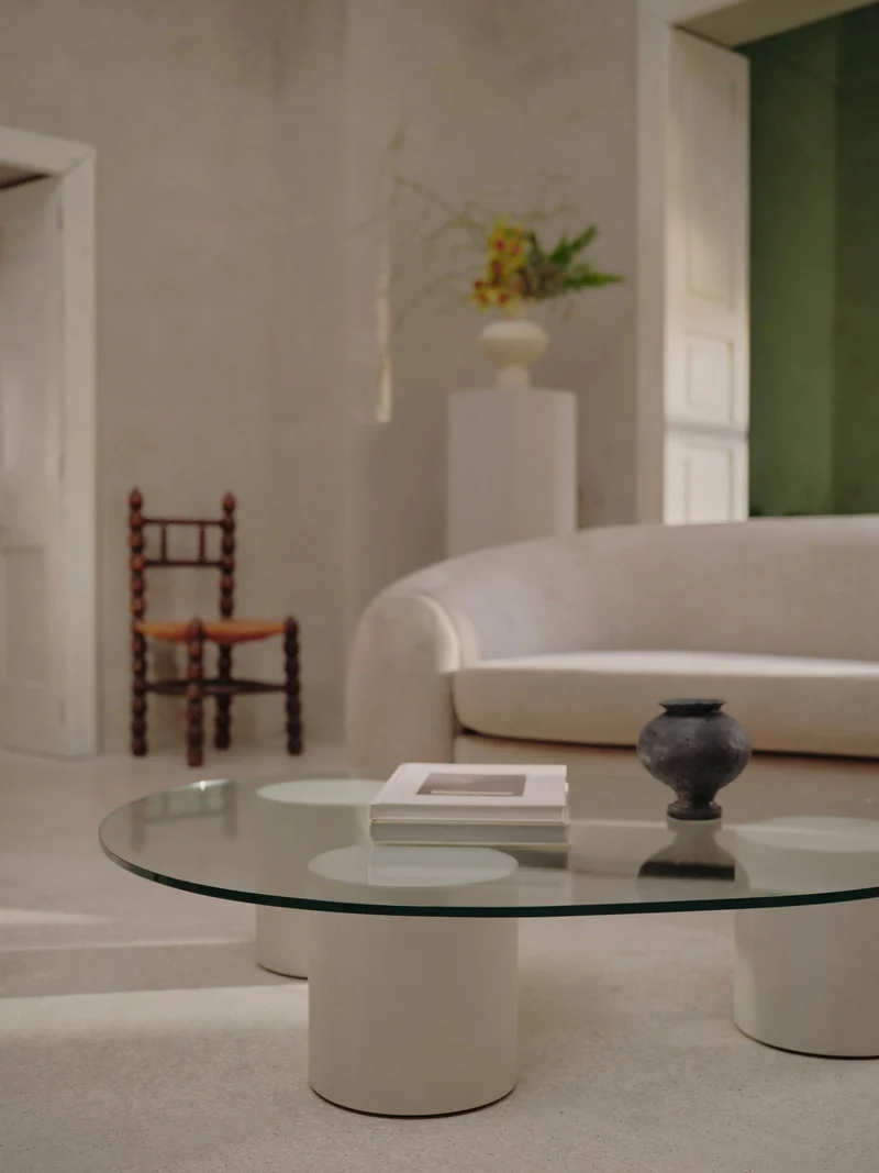 "Mattia" Glass Coffee Table