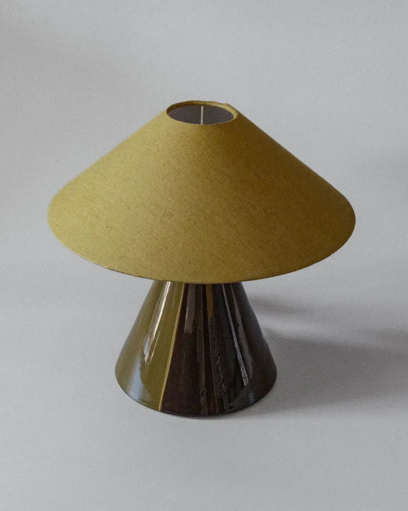 "Caterina" Earthenware Table Lamp - Golden Olive