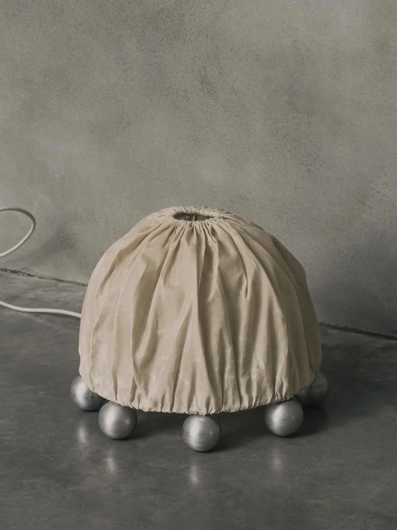 "ALTER" Table Lamp | Aluminium Beeswax Linen